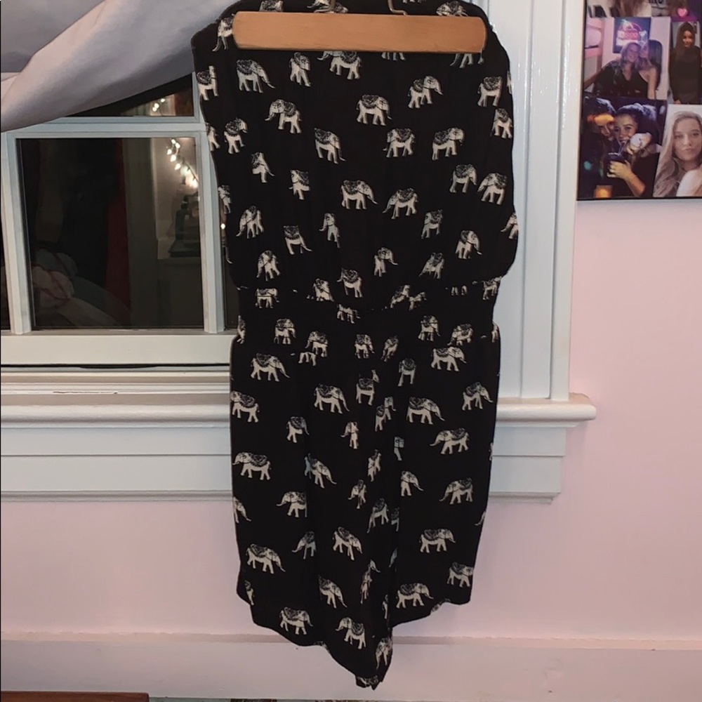 Black and White Elephant Romper